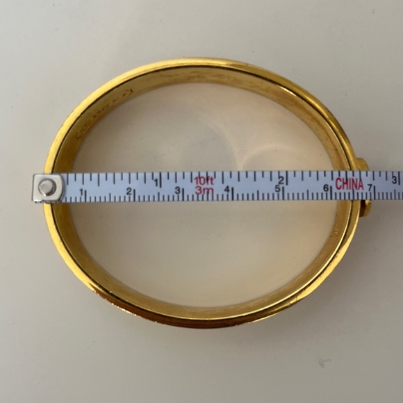 Coach Gold and Cream Floral Bangle - Picture 5 of 7